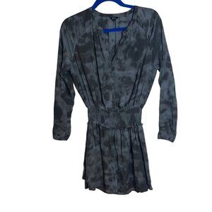 Rails Womens Dress Size XS Gray Jasmine Mini Tie Dye Long Sleeve V Neck